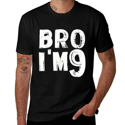 Kids 9th Birthday Boy Bro I’m 9 Year Old Nine Party  Graphic-printed T-Shirt