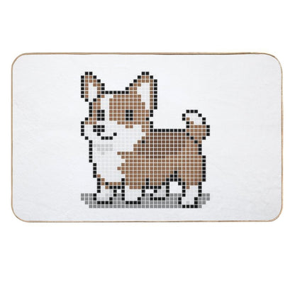 Pixeled Red Sable Corgi  Versatile Bath Mat