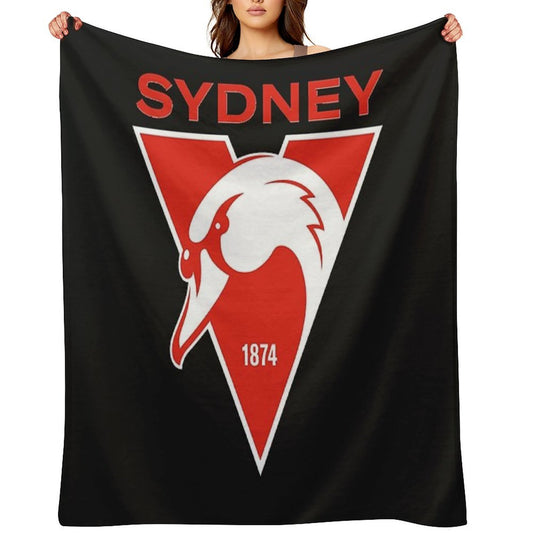 Sydney The Bloods Swans Haughty Swannies-Logos Classic T-Shirt Durable Throw Blanket