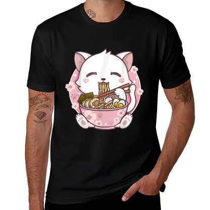 Ramen Cat Kawaii Anime  Moisture-wicking T-Shirt