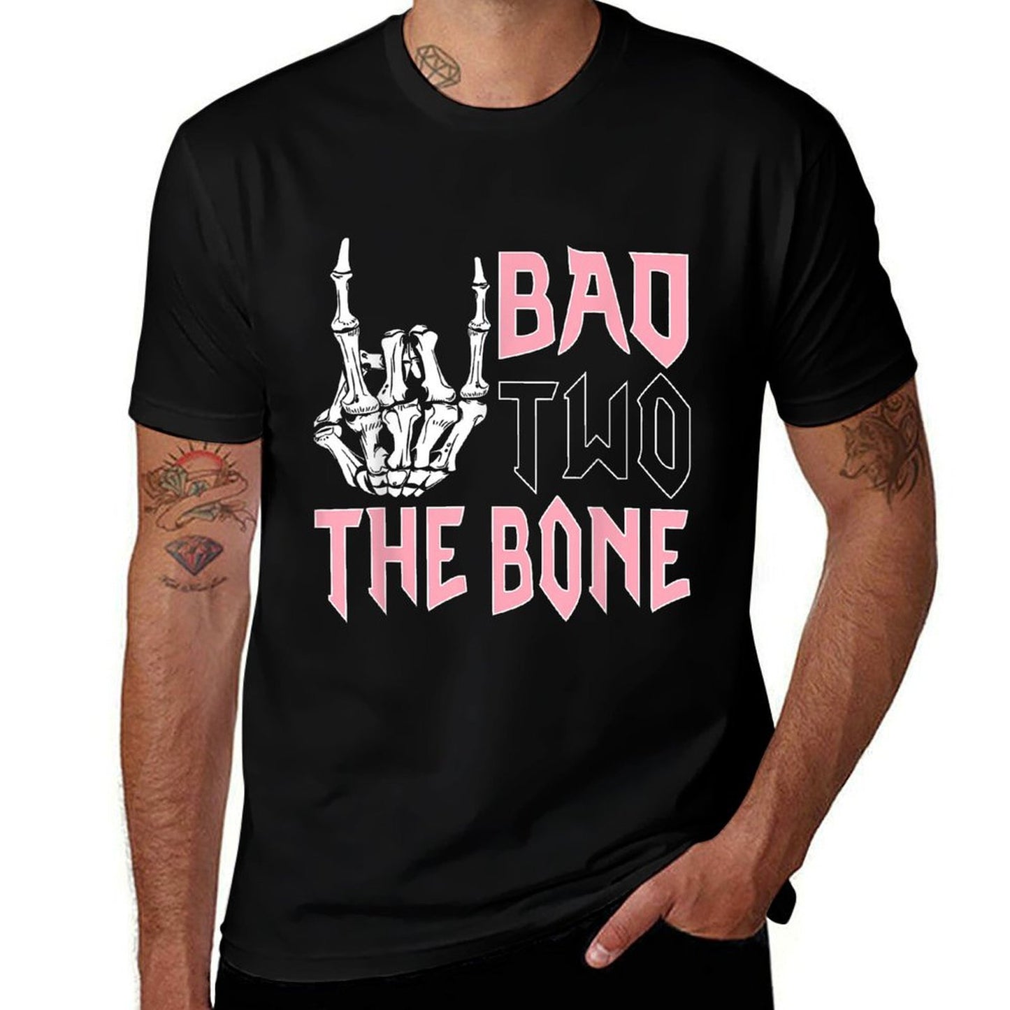 Bad Two The Bone Birthday 2 Years Old Birthday  Trendy Pattern T-Shirt