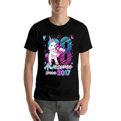 8 Year Old Unicorn Gifts For Girls 8th Birthday Girl Party  Relaxed-fit T-Shirt