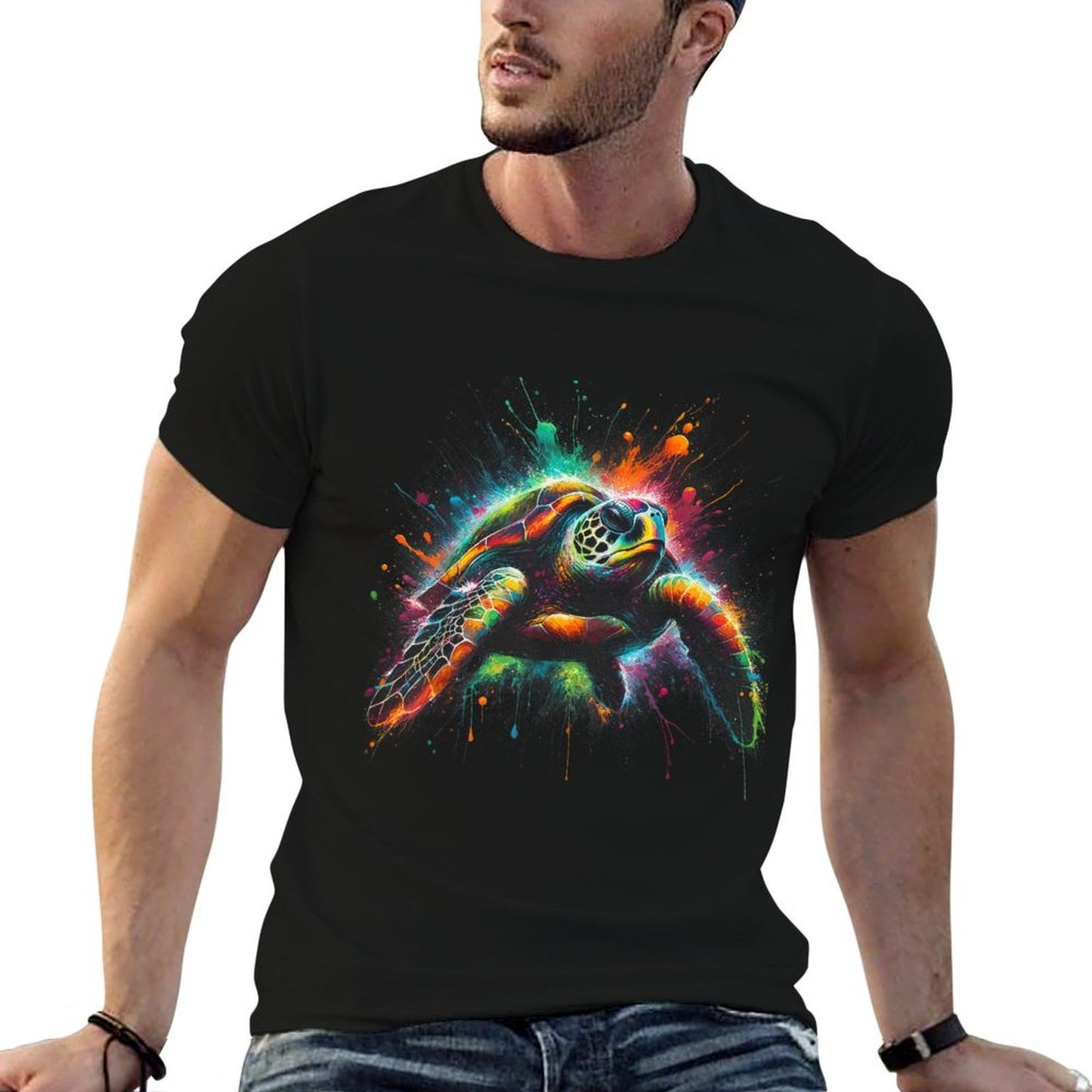 Sea Turtle Beach Lover Ocean Animal Graphic Novelty Womens  High-quality Stitching T-Shirt