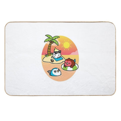 Beach Birds  Slip-Resistant Bath Mat