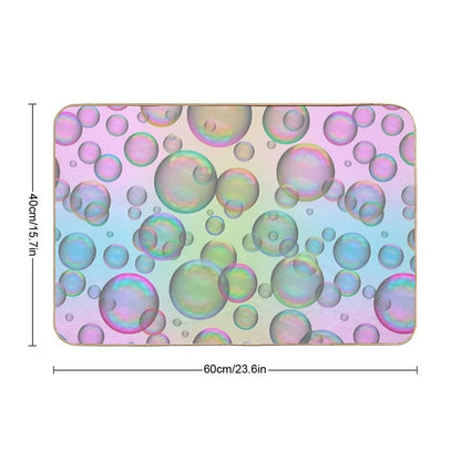 Iridescent Soap Bubbles Variation Colorful  Anti-Trip Bath Mat
