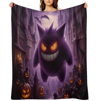 Purple Ghost Multi-functional Throw Blanket