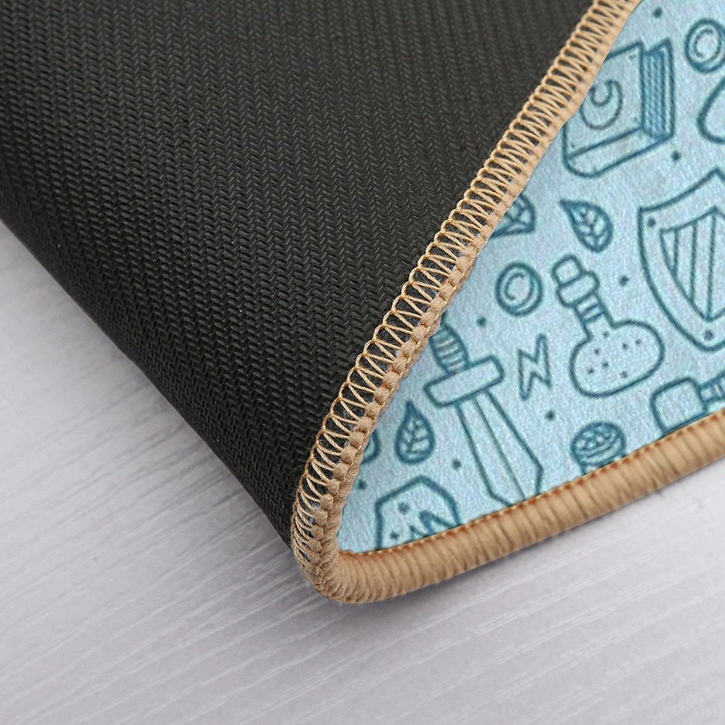 Magical Epic Loot Pattern Light Blue  Rapid-Drying Bath Mat