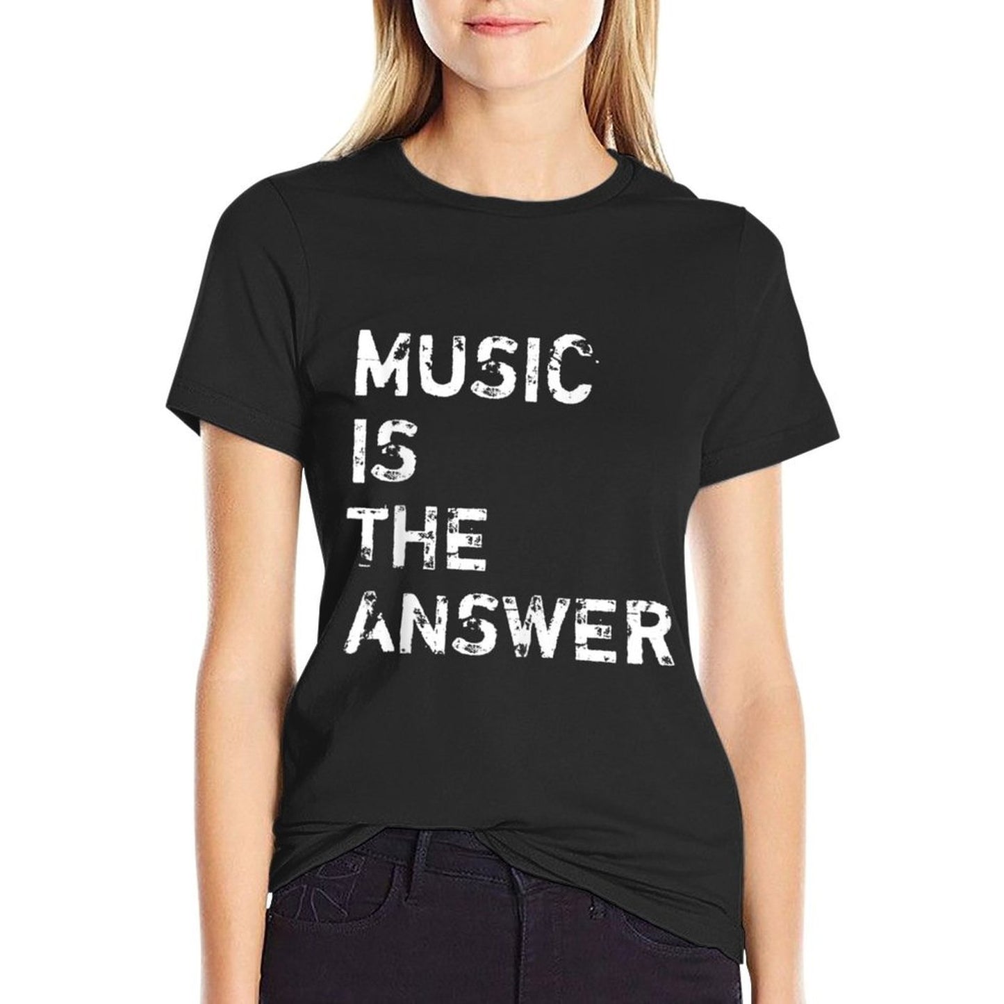 Music Is The Answer DJ  Cotton T-Shirt
