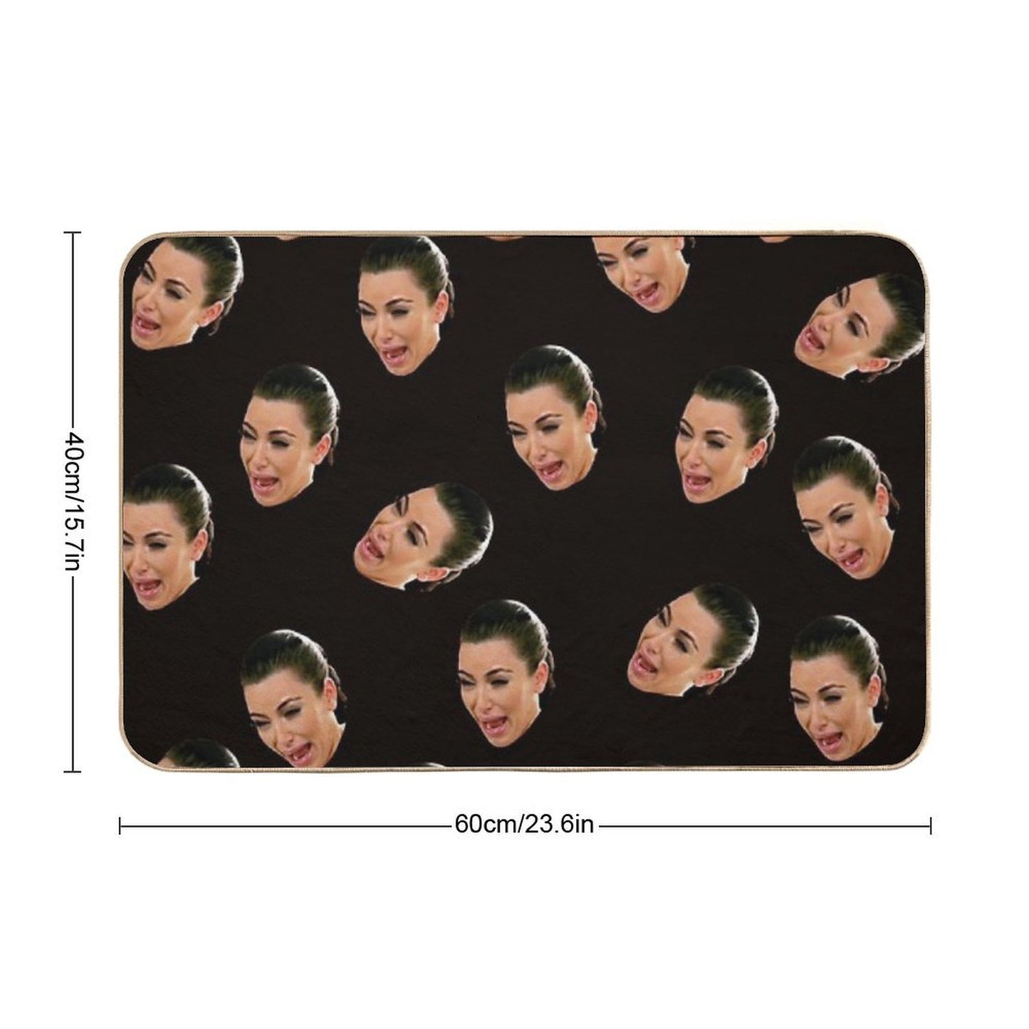 Crying Kim Kardashian  Repositionable Bath Mat
