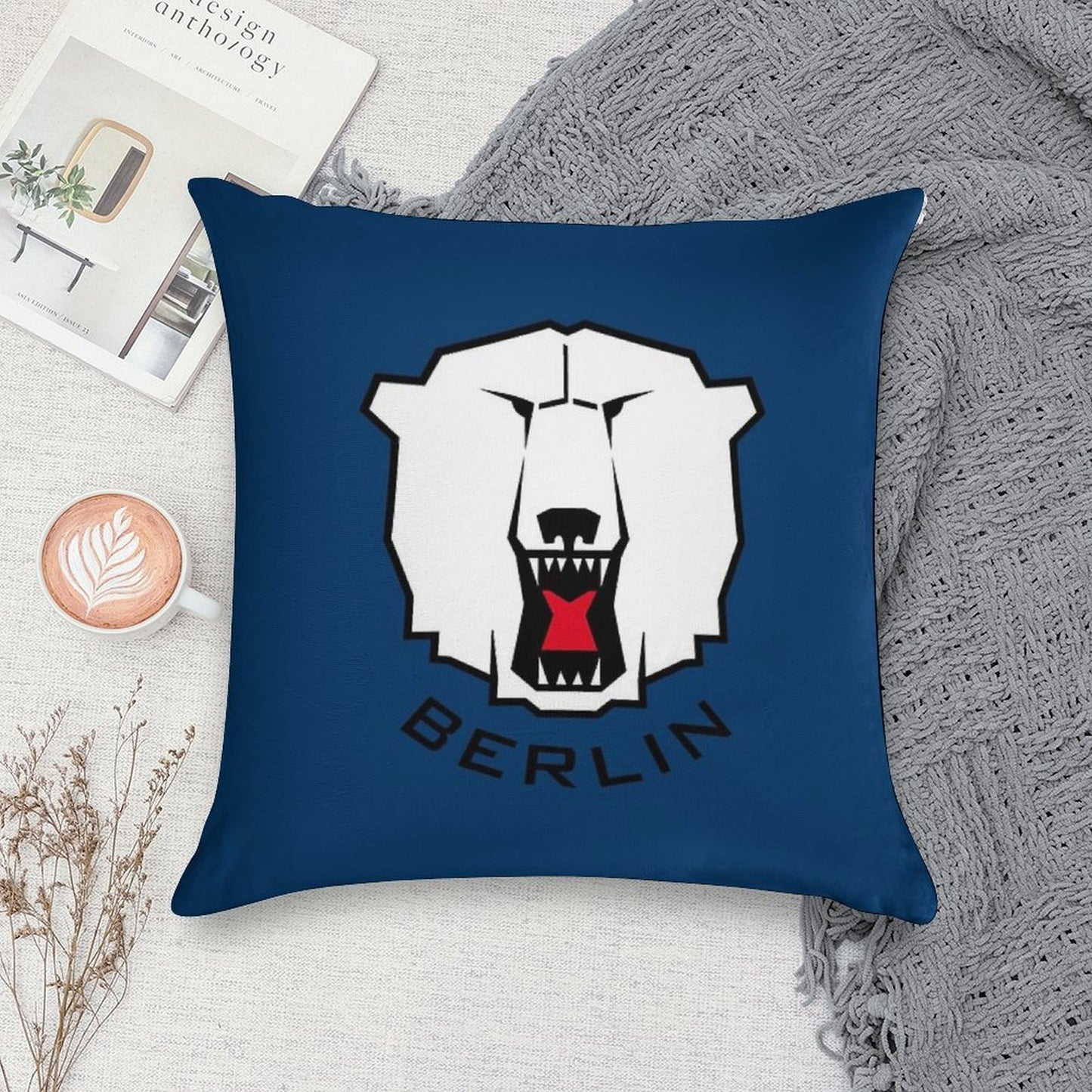 Eisbären Berlin Soft Skin-Friendly Throw Pillow