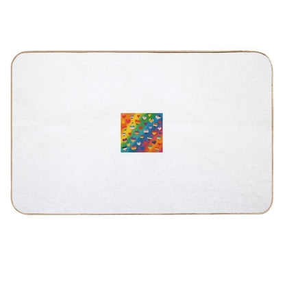 “Pride Hearts” – LGBTQIA+ Flag Love Explosion  Rapid-Drying Bath Mat