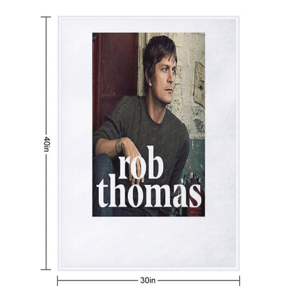 Rob Thomas Singer Music Band Sustainable Throw Blanket