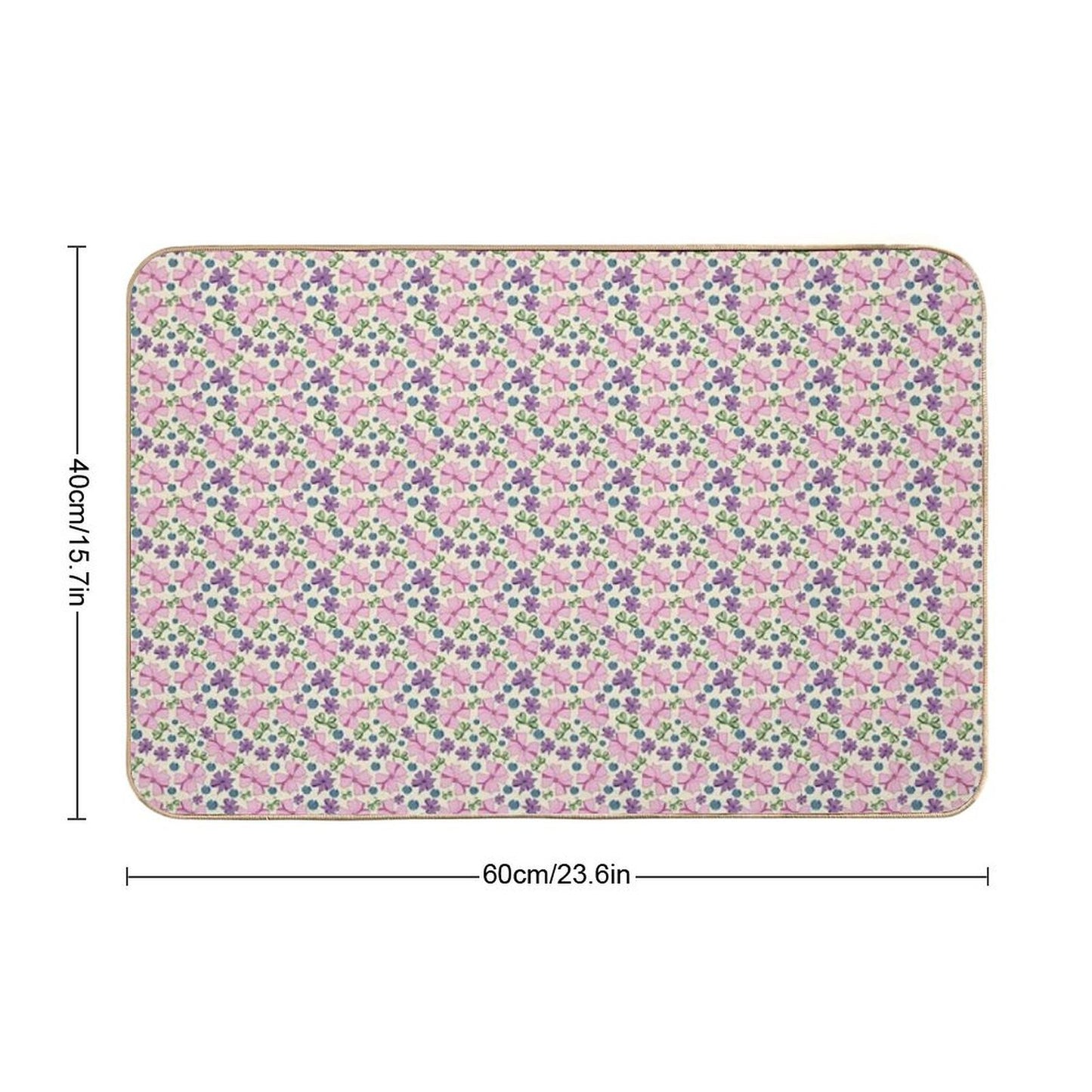 Ribbons & Bows Galore  Toxin-Free Bath Mat