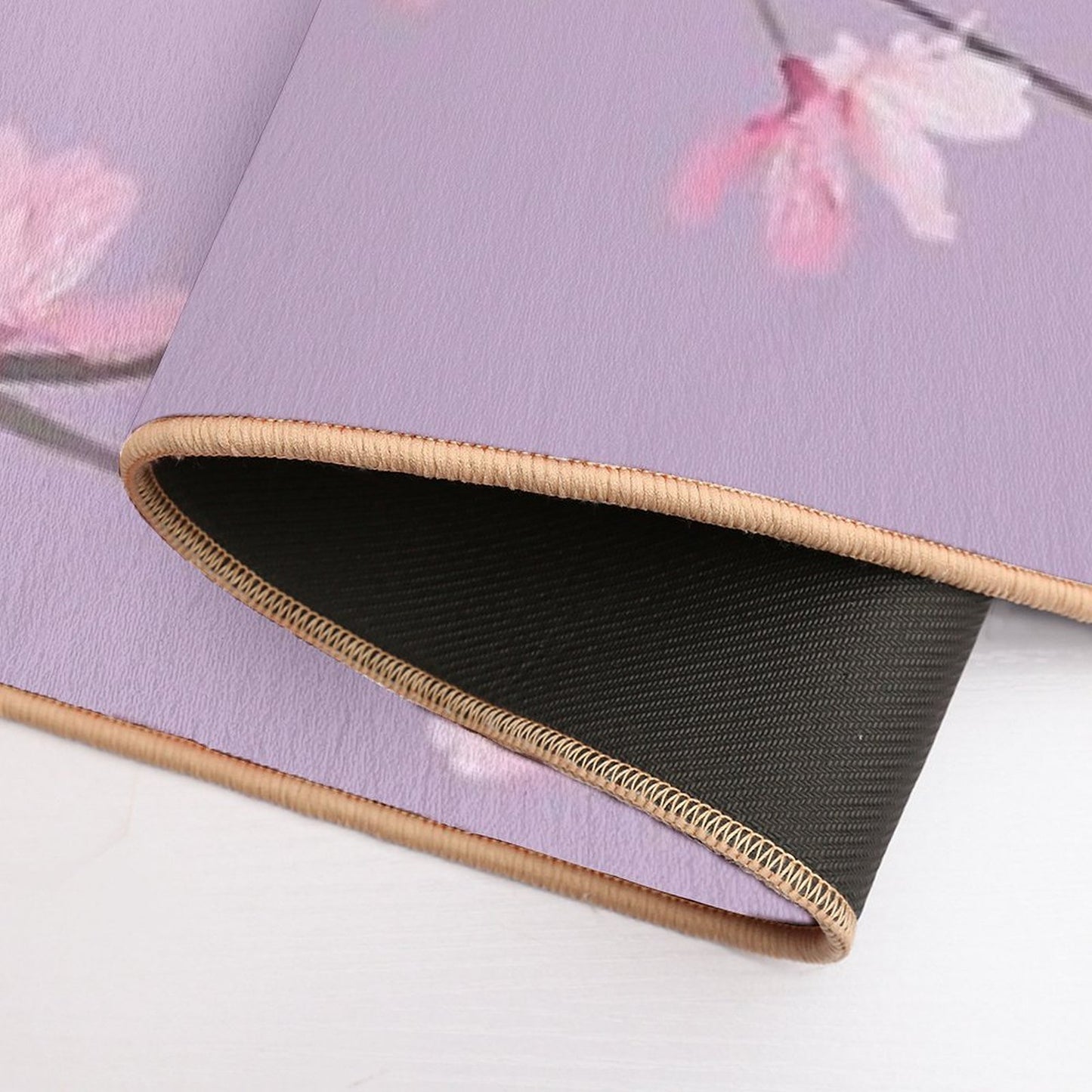 Cherry Blossom Flower Plant - Pastel Purple  Versatile Bath Mat