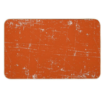 Burnt Orange Grunge Design  Easy Maintenance Bath Mat