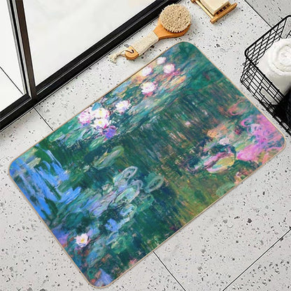 Water Lilies Monet  Fade-Resistant Bath Mat