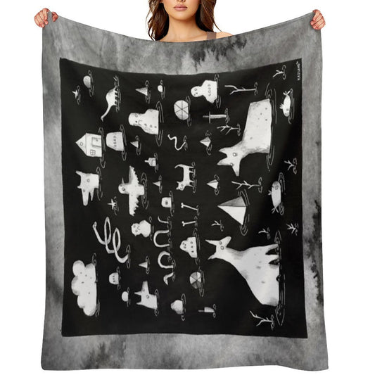 Celebrating The End Together in The Good Time Swamp Travel-friendly Throw Blanket