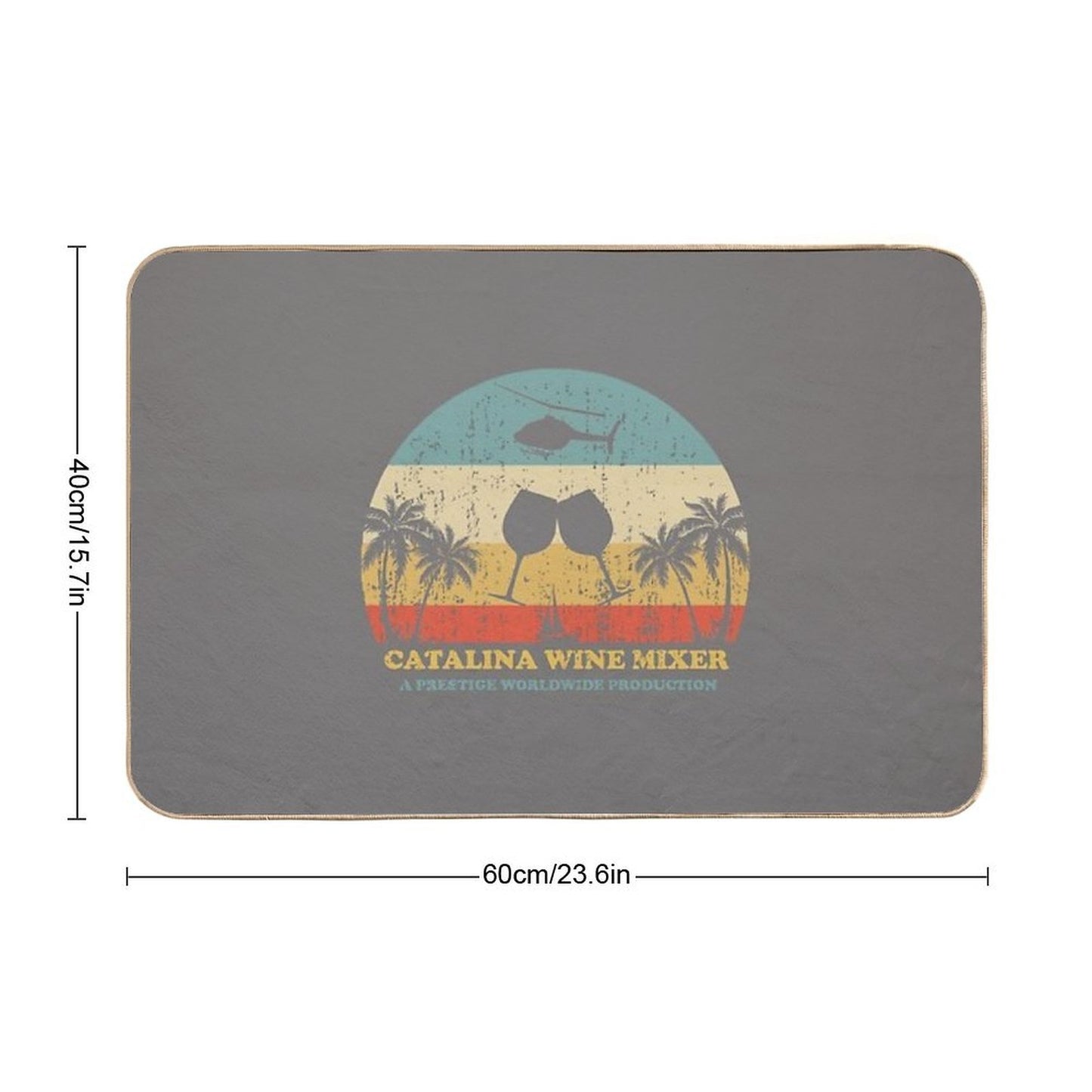 Step Brothers Catalina Wine Mixer  Non-Slip Bath Mat