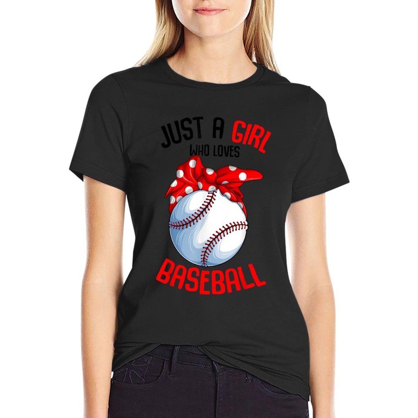 Just A Girl Who Loves Baseball  Affordable Price T-Shirt