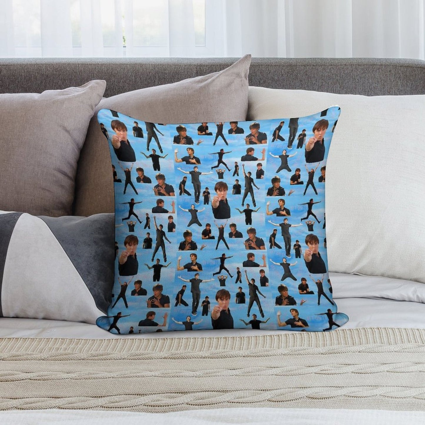 Zac Efron Troy Bolton Bet On It  High School Musical Soft Anti-Pilling Throw Pillow