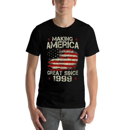 Mens Making America Great Since 1999 Vintage Gifts 21st Birthday  Polyester Blend T-Shirt
