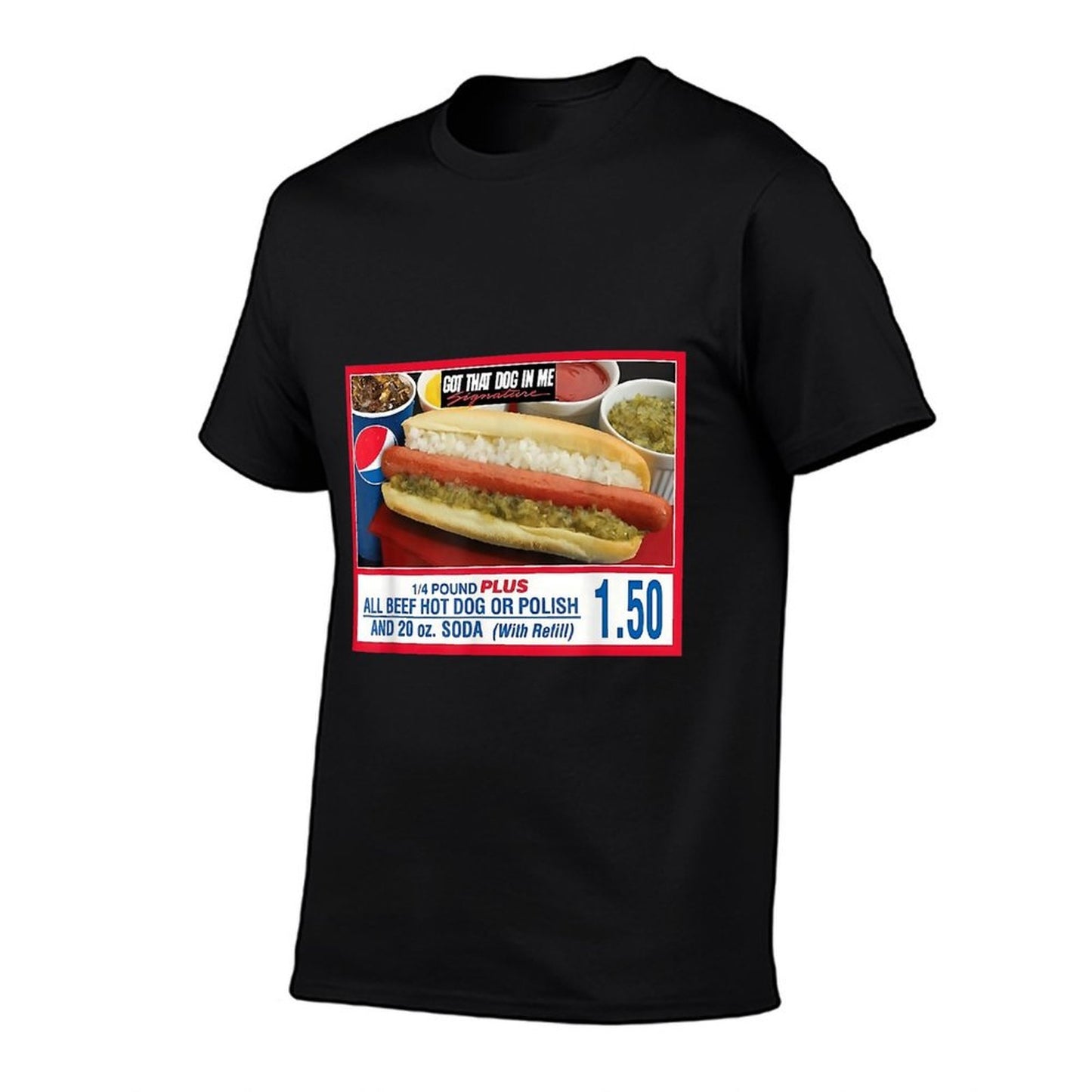 I Got That Dog In Me - Hot Dog  Ribbed Collar T-Shirt