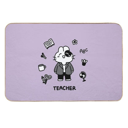 Teacher Bunny  Rapid-Drying Bath Mat
