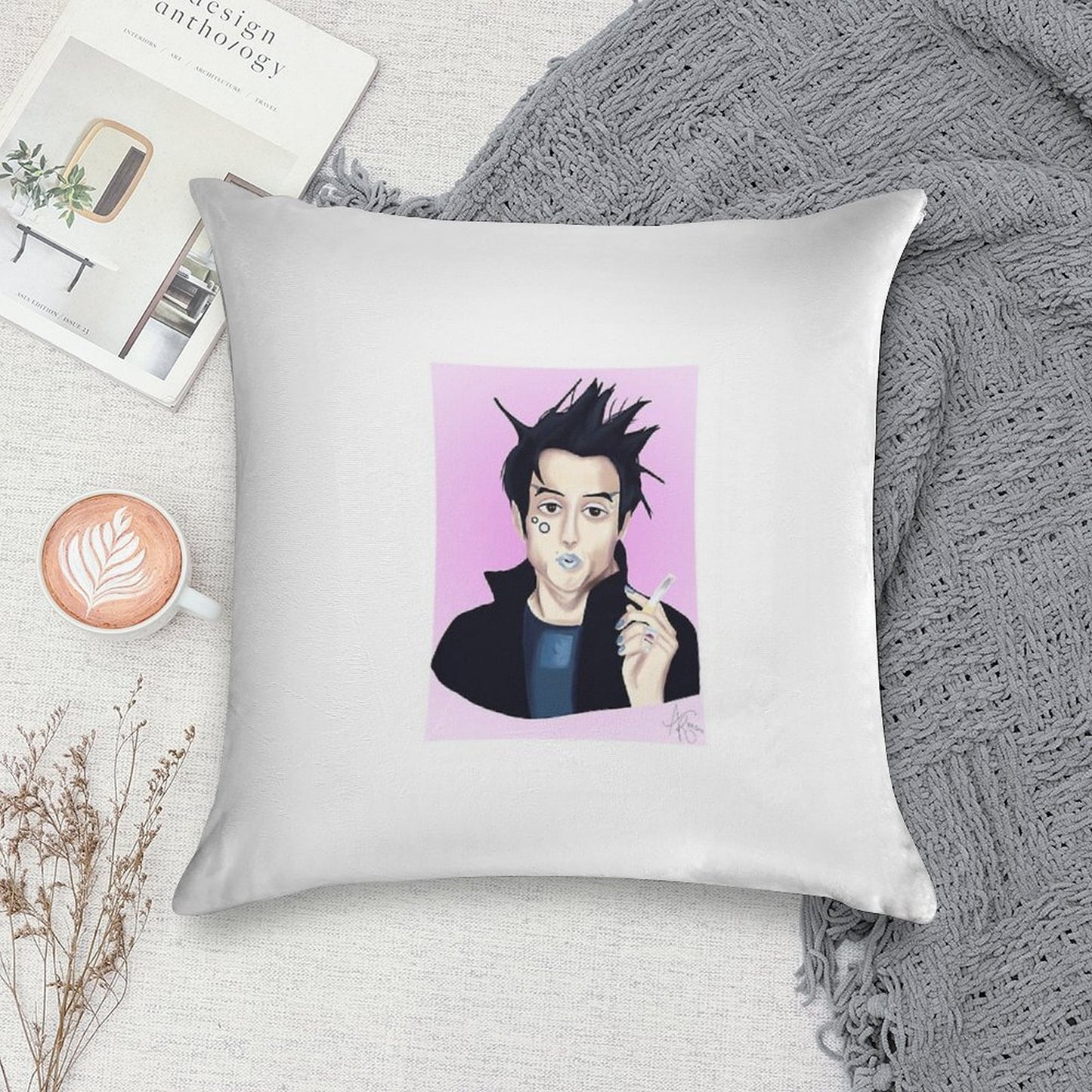 Jay With Cigarette Soft Ultra-Soft Texture Throw Pillow