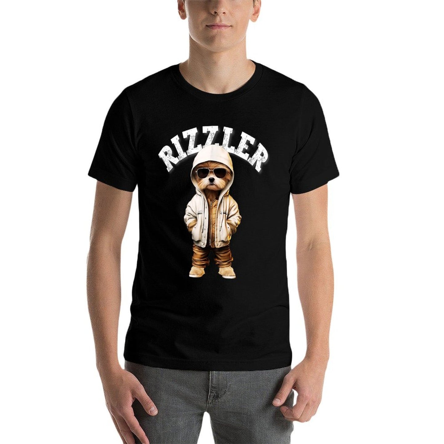 Rizzler Dog Funny W Rizz Meme Rizzler With The Rizzn for Men Women Kids  Oversized Silhouette T-Shirt