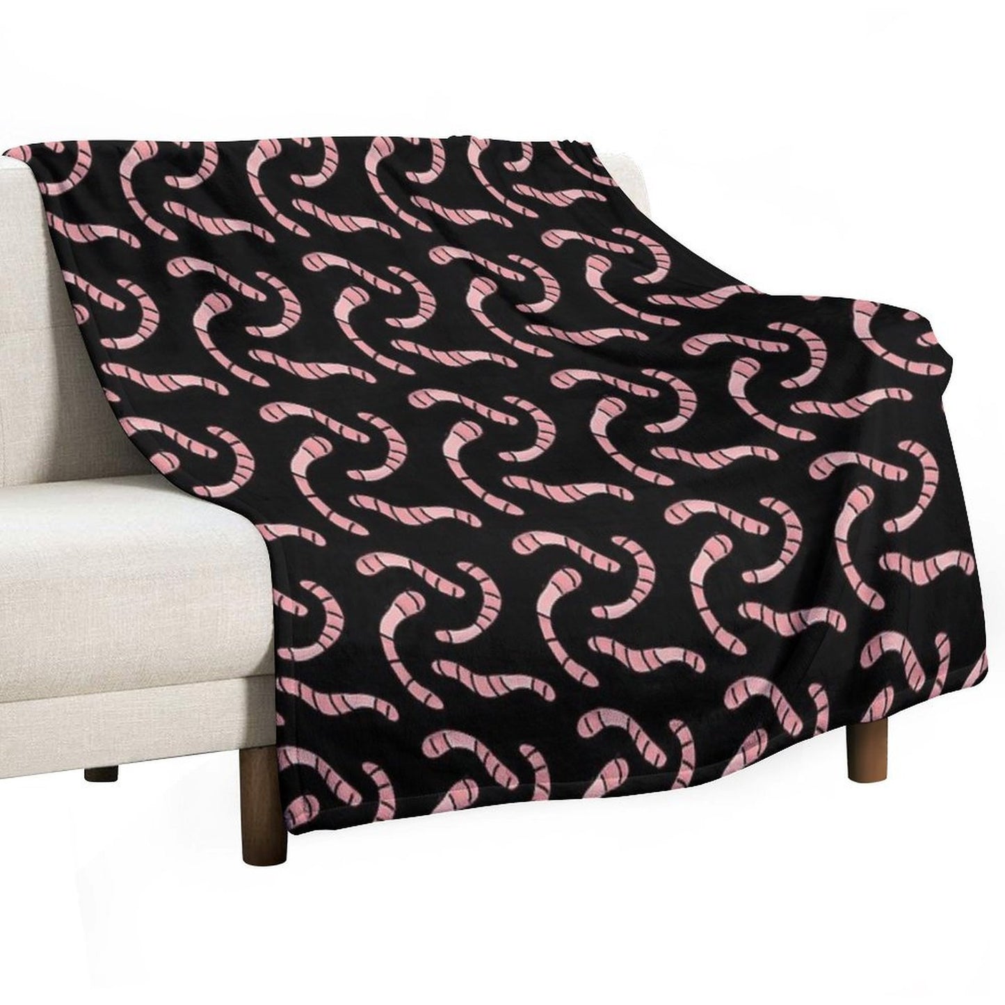 Worm Time Shrink-resistant Throw Blanket