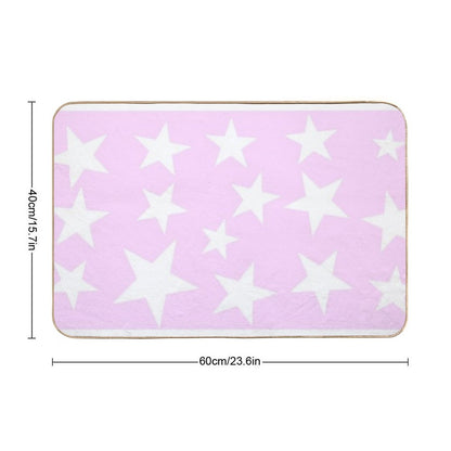 STAR PRINT PINK  Non-Slip Bath Mat