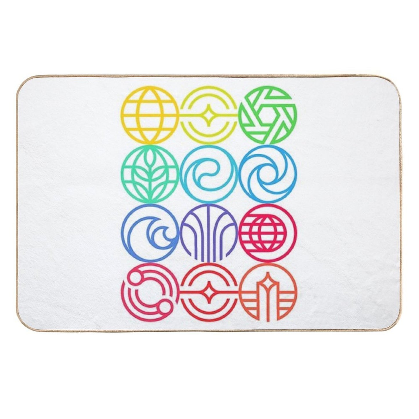 New Epcot Logos  Easy Maintenance Bath Mat