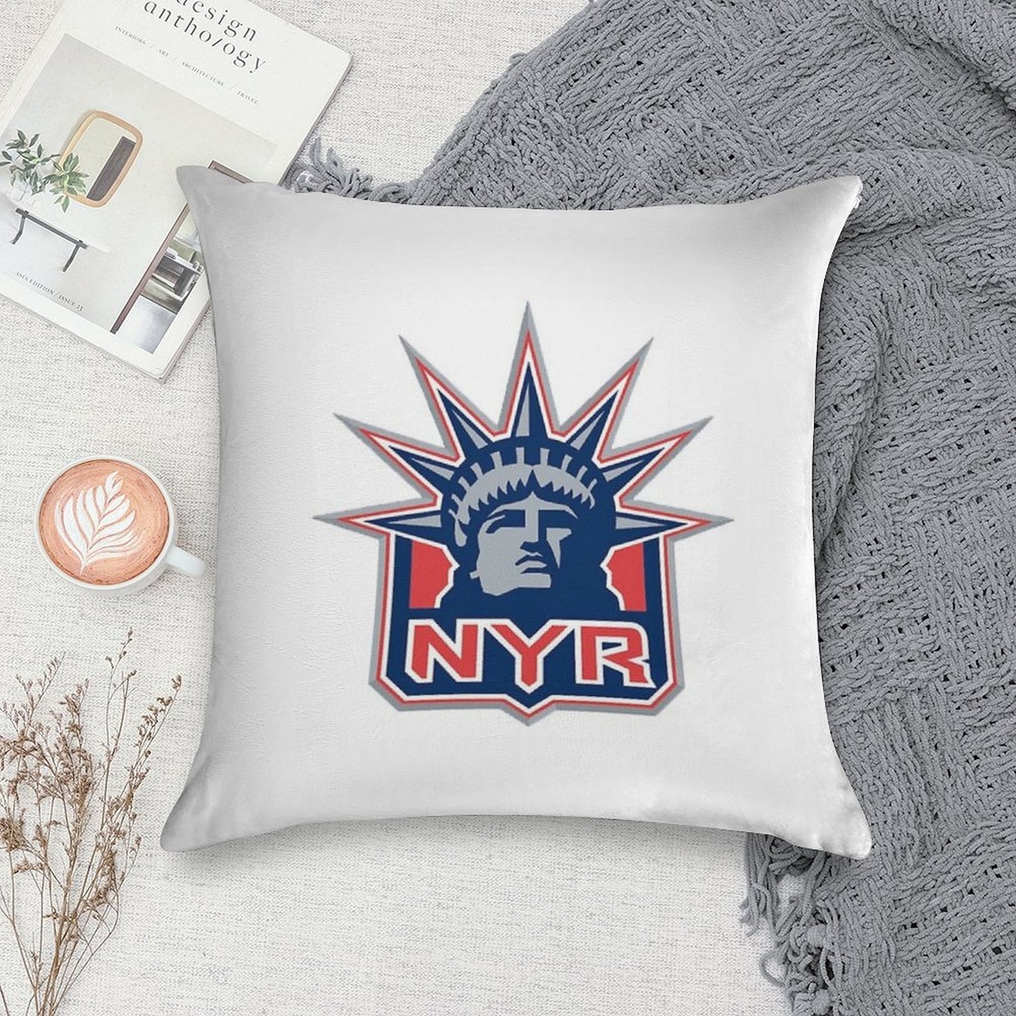 NYR Alternate Soft Anti-Pilling Throw Pillow