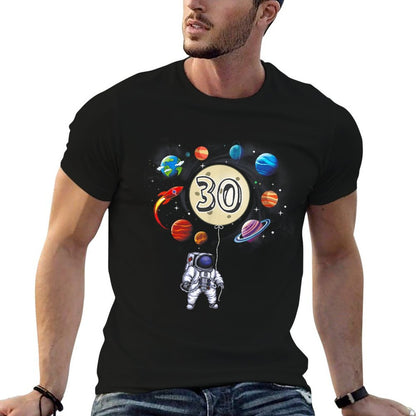 30 Years Old Birthday Astronaut Design For 30th Birthday  Quick-drying T-Shirt