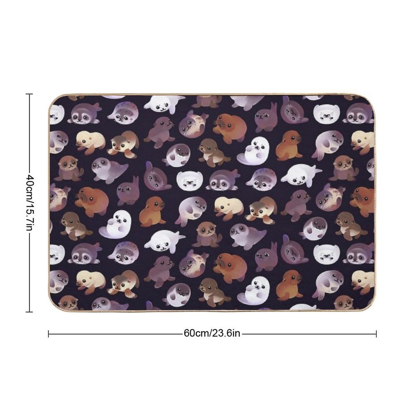 Seal Pup - Dark  Easy Maintenance Bath Mat