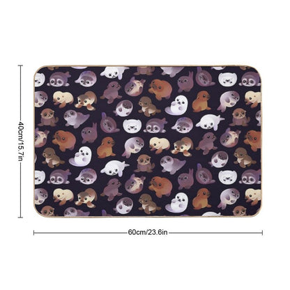 Seal Pup - Dark  Easy Maintenance Bath Mat