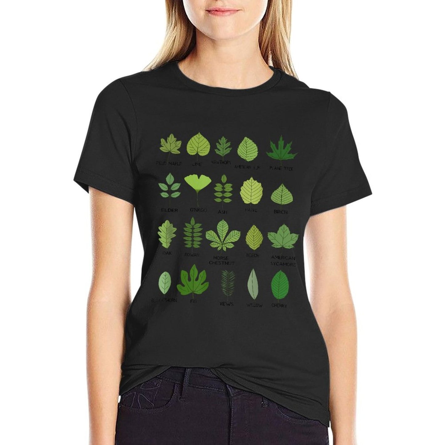 Leaf Identification Chart, Common Leaves  Quick-drying T-Shirt