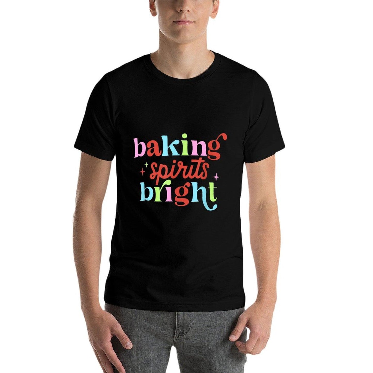 Baking Spirits Bright, Christmas Baking Crew Comfortable T-Shirt