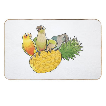 Green Cheek Paradise  Repositionable Bath Mat