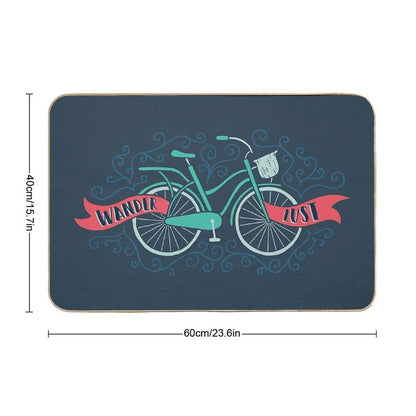 Wanderlust Bicycle  Anti-Trip Bath Mat