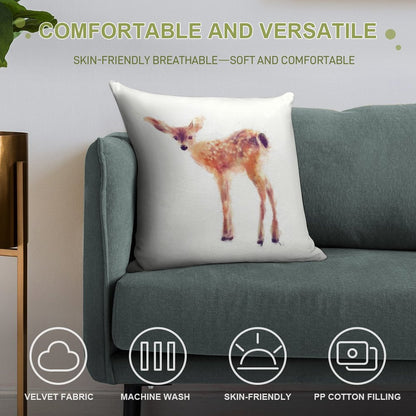 Fawn Soft Gift Ready Throw Pillow