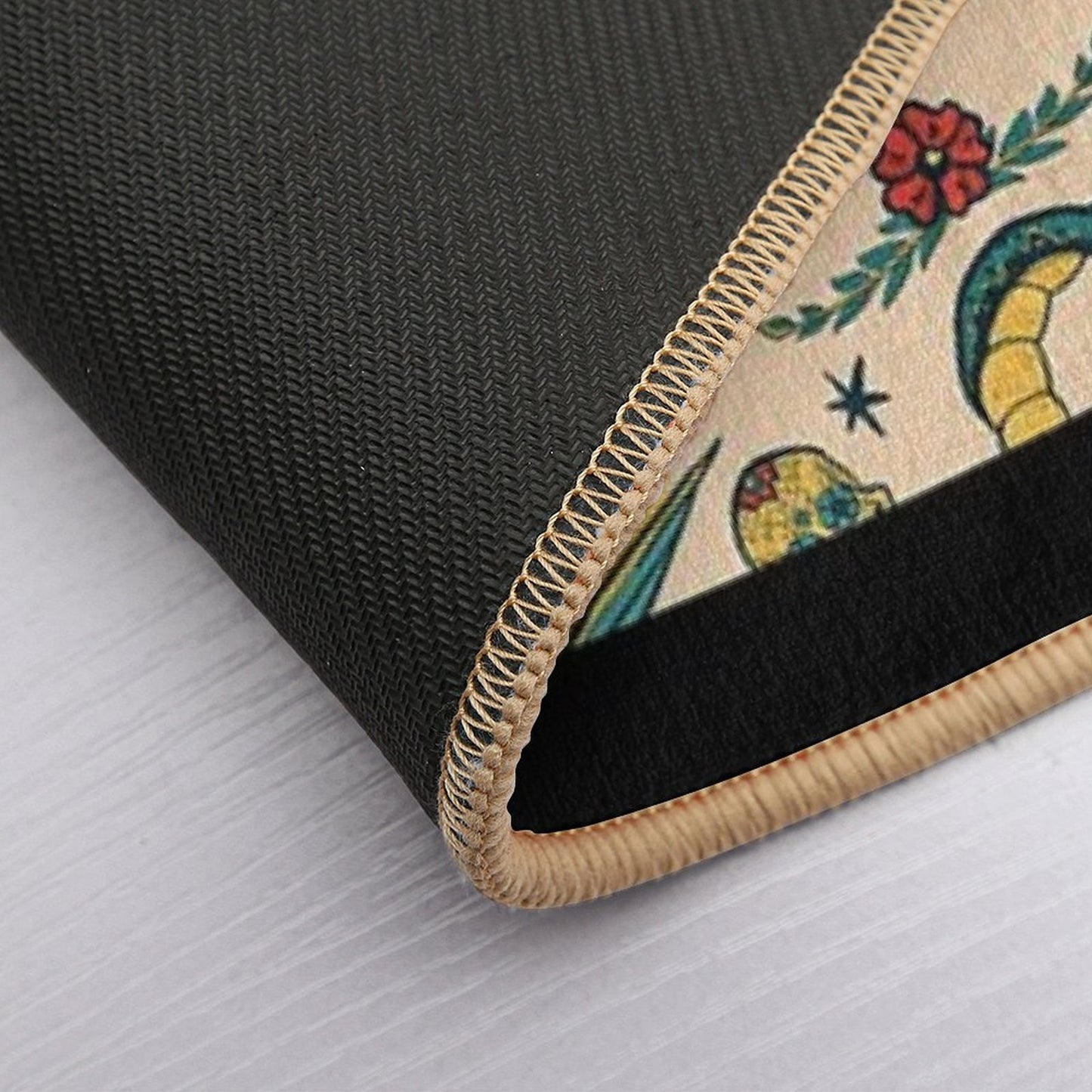 Punk Tattoo Pattern Design And Illustration  Stain-Proof Bath Mat