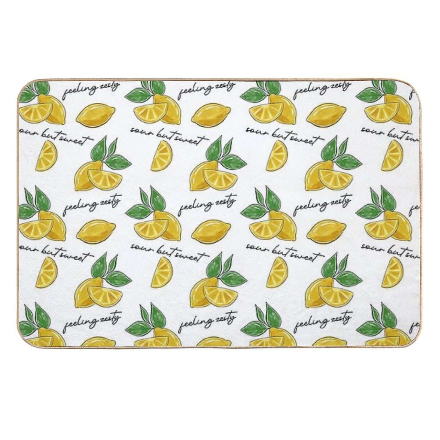 Lemons  Repositionable Bath Mat
