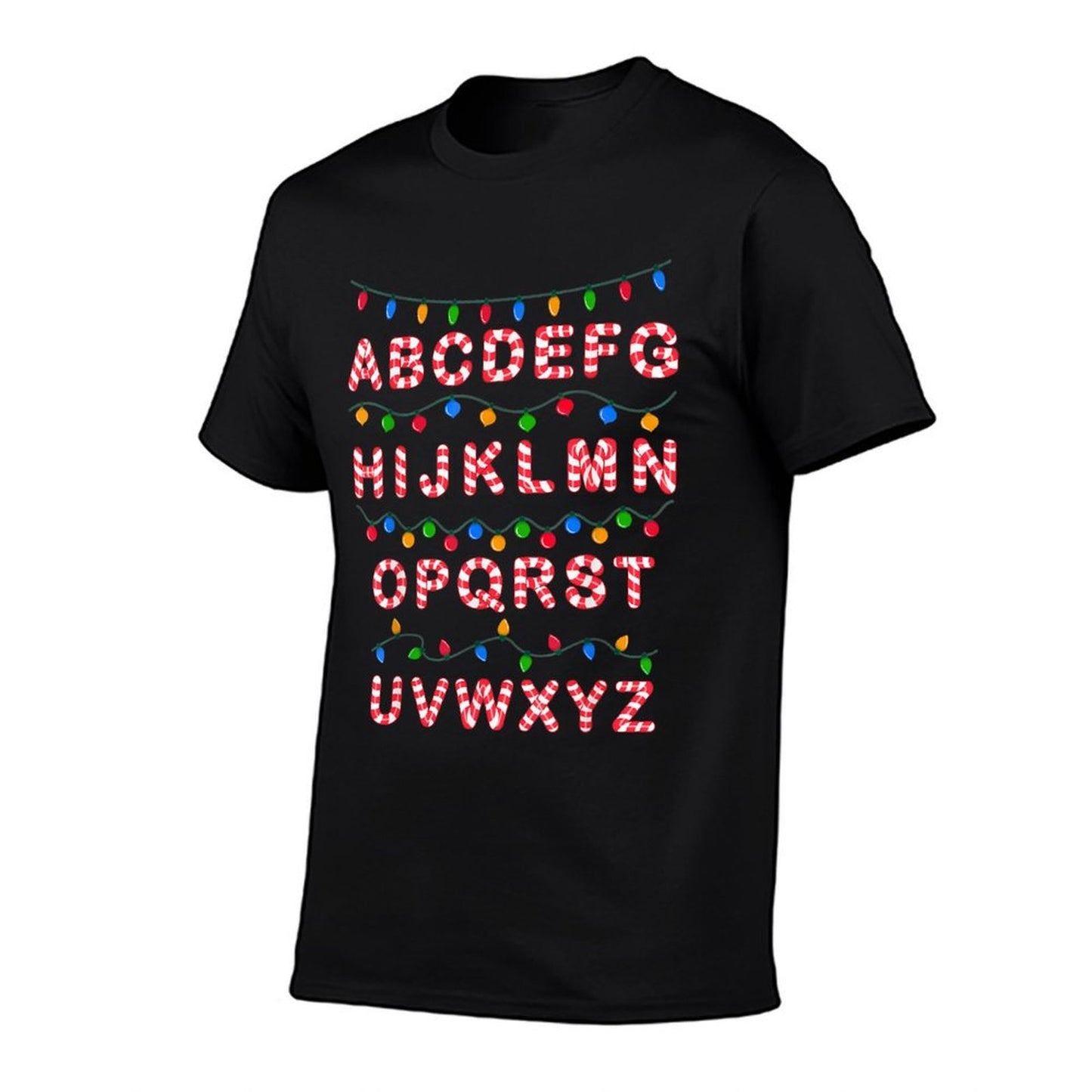 Christmas Alphabet Candy Cane Teachers Students Candy Cane for Men Women Kids  Tagless Design T-Shirt