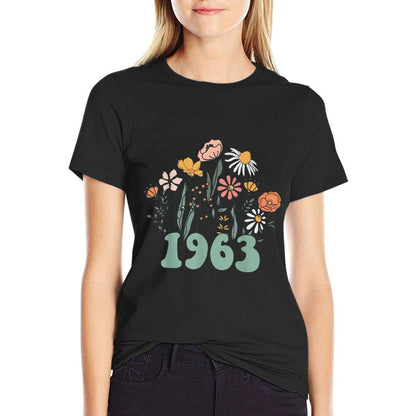 1963, 60th Birthday, Turning 60 Gift for Her  Quick-drying T-Shirt