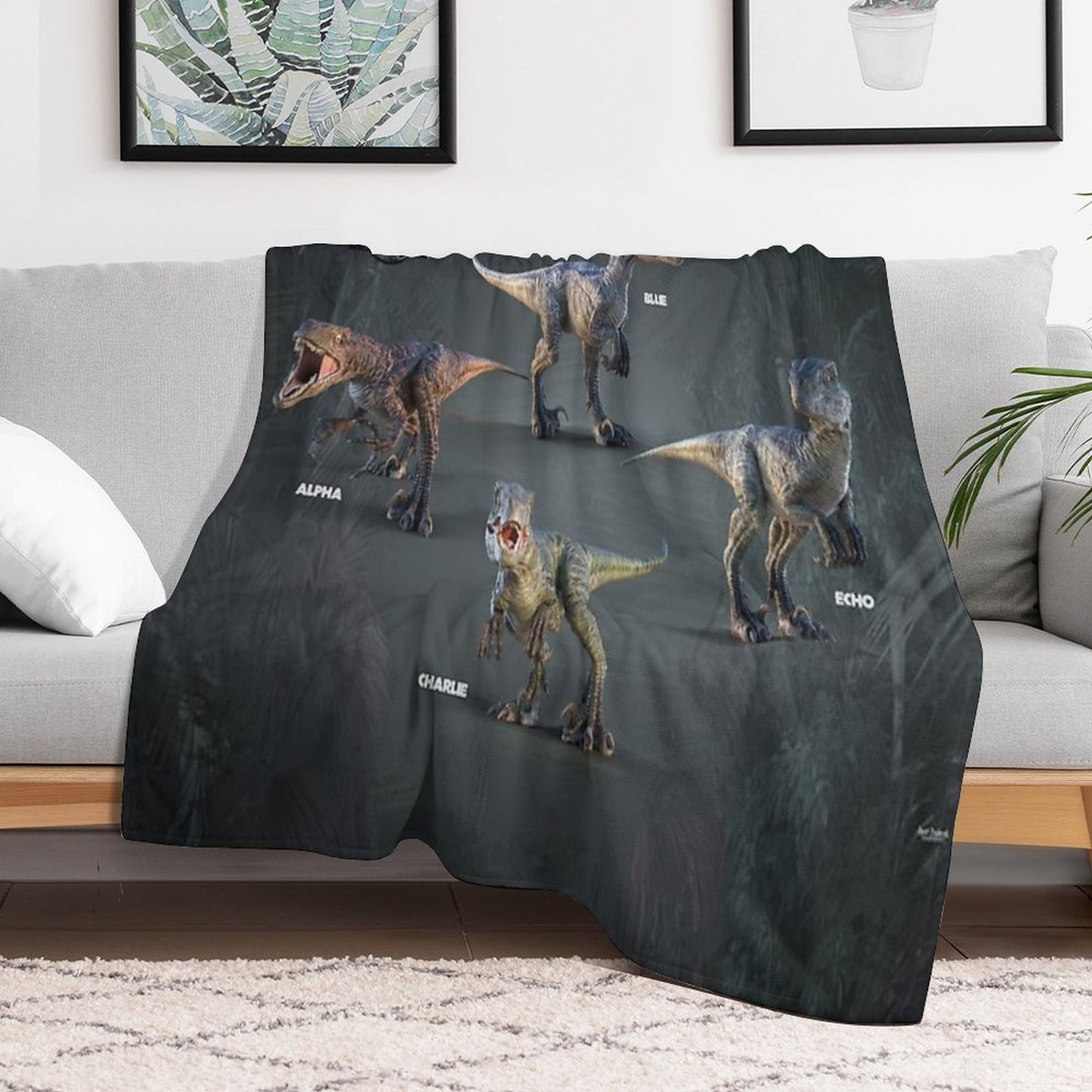 Raptor Squad Travel-friendly Throw Blanket