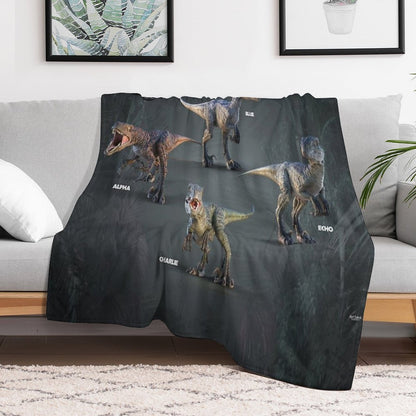 Raptor Squad Travel-friendly Throw Blanket