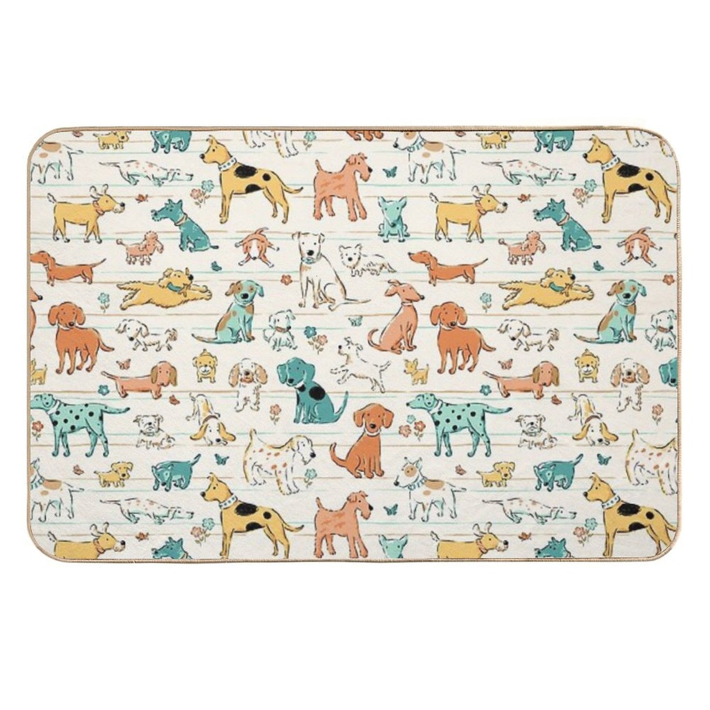 Dogs Dogs Dogs  Odorless Bath Mat