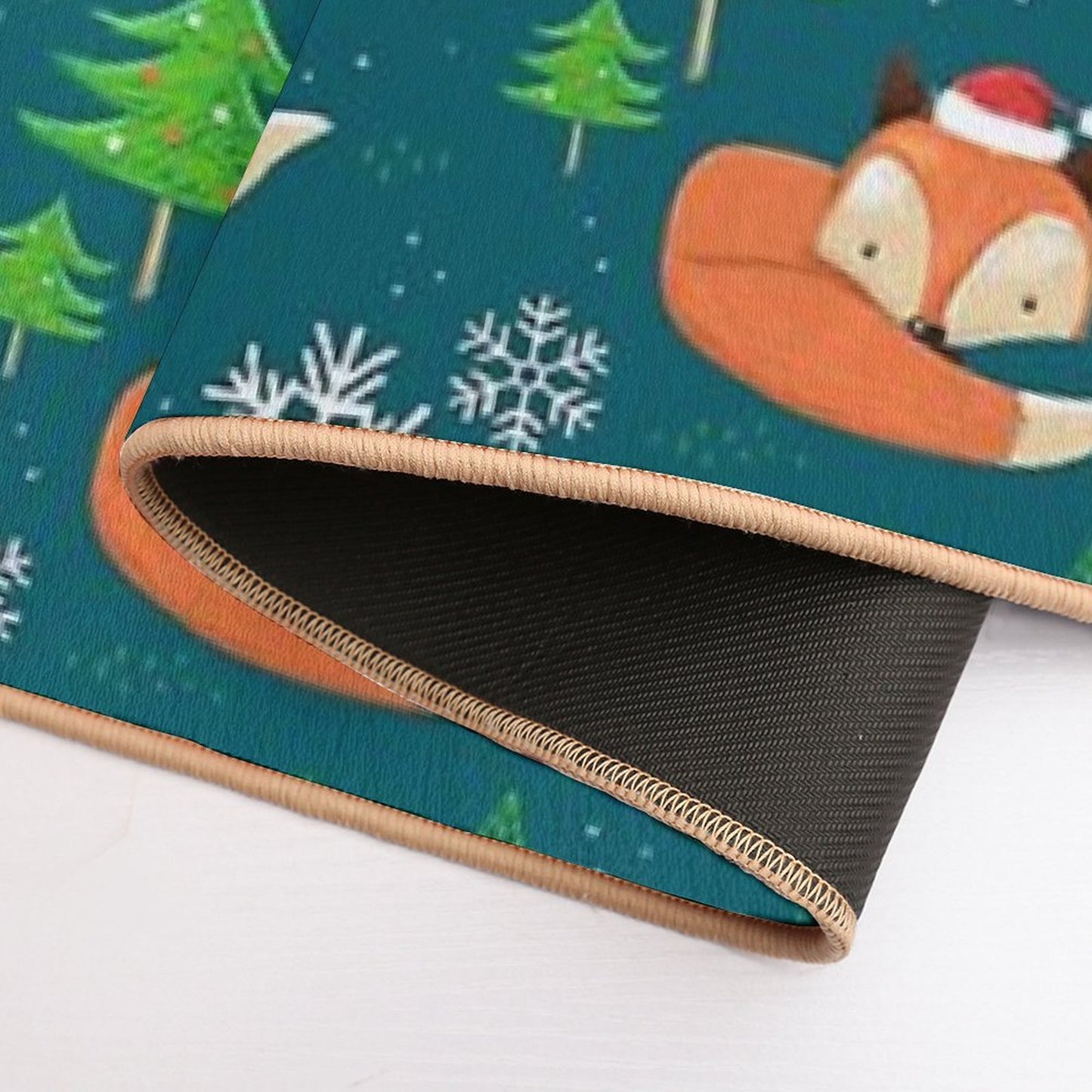Winter Fox Christmas Holiday  Absorbent Bath Mat