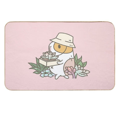 Bubu The Guinea Pig, Succulent Love  Dirt-Trapping Bath Mat